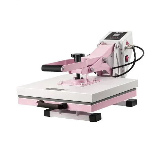 VEVOR Wärmepresse, 15 x 15 Zoll digitale Wärmepresse, herausziehbare Wärmeübertragungsmaschine, schnelles und gleichmäßiges Aufheizen, 2-lagige Isolierbaumwolle, Wärmeübertragungsmaschine für T-Shirts/Kissen/Taschen, Rosa – Bild 8
