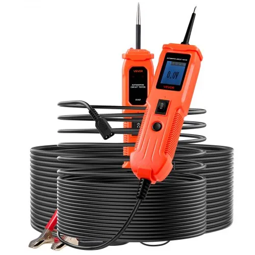 VEVOR Kfz Stromkreistester Elektroprüfer mit Stromkreissonde & Beleuchtung, 6–36 DCV Stromkreisprüfer mit 4 m Kabel & ABS-Gehäuse, elektrischer Detektorfinder für Limousine SUV Wohnmobil Lkw VEVOR Kfz Stromkreistester Elektroprüfer mit Stromkreissonde & Beleuchtung, 6–36 DCV Stromkreisprüfer mit 4 m Kabel & ABS-Gehäuse, elektrischer Detektorfinder für Limousine SUV Wohnmobil Lkw