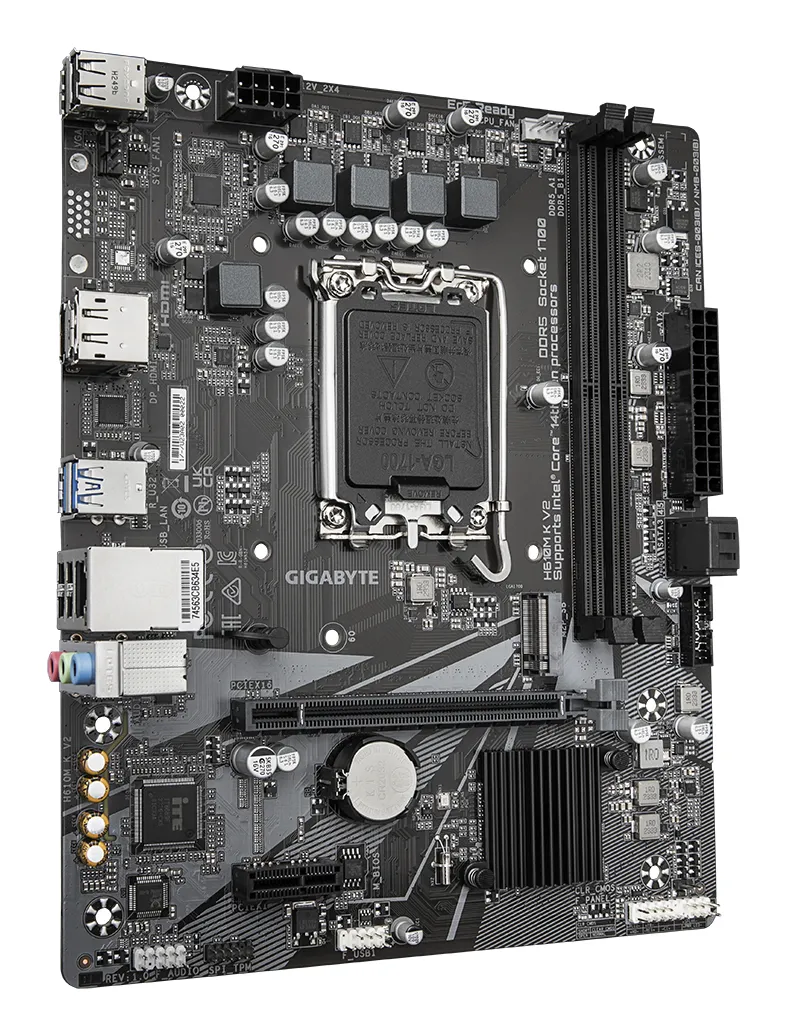 GIGABYTE H610M K V2 Mainboard – Intel Core 14. Generation CPUs, bis zu 5600 MHz DDR5, 1xPCIe 3.0 M.2, 1GbE LAN, USB 3.2 Gen 1 – Bild 3