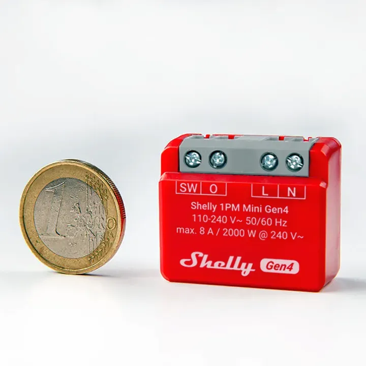 Shelly · Unterputz · "1PM Mini Gen4" · Relais · max 8A · 1 Kanal · Messfunktion · WLAN · Matter · Zigbee · Bluetooth – Bild 2