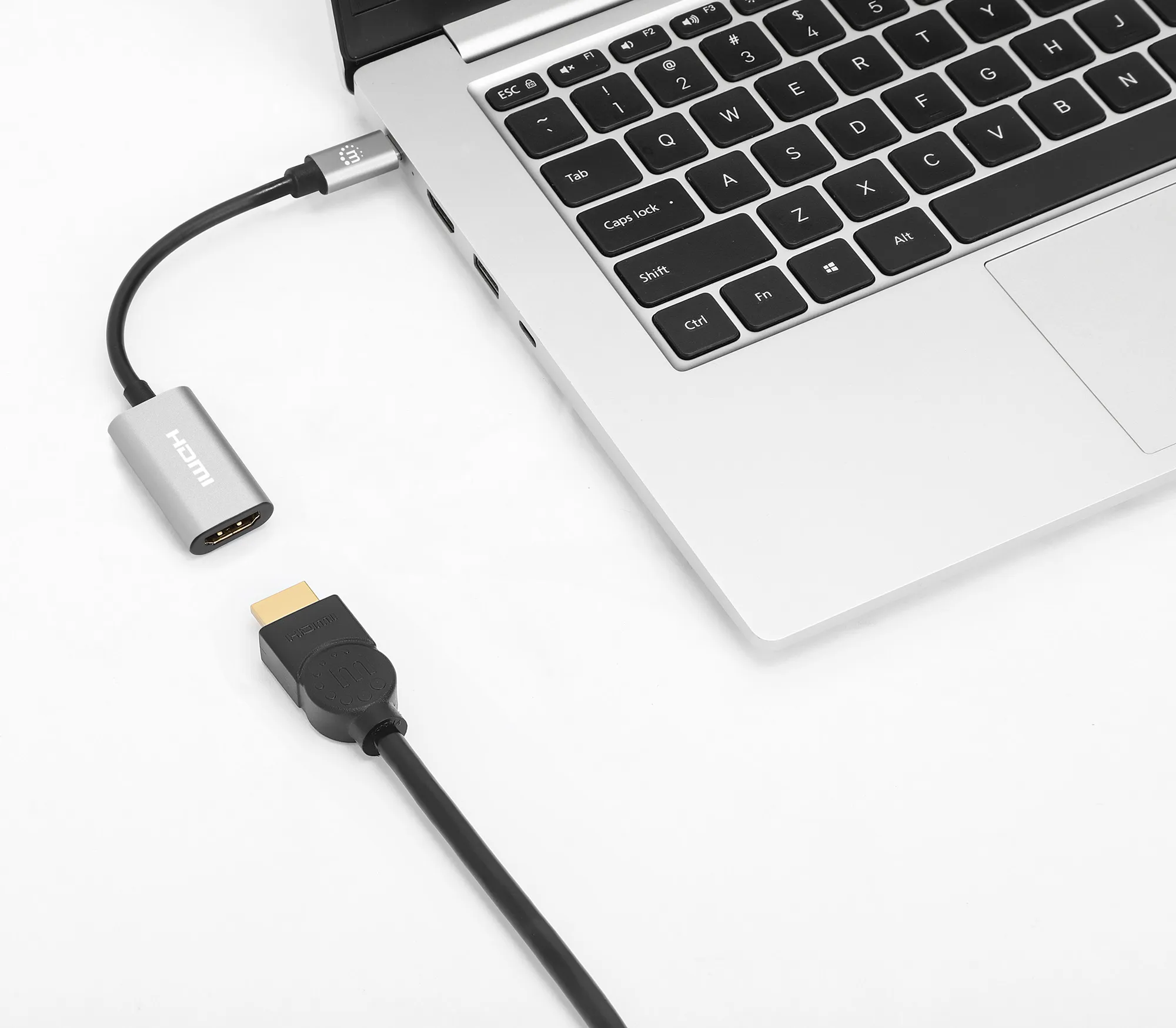Manhattan 153973 Videokabel-Adapter 0,11 m USB Typ-C HDMI Grau – Bild 4