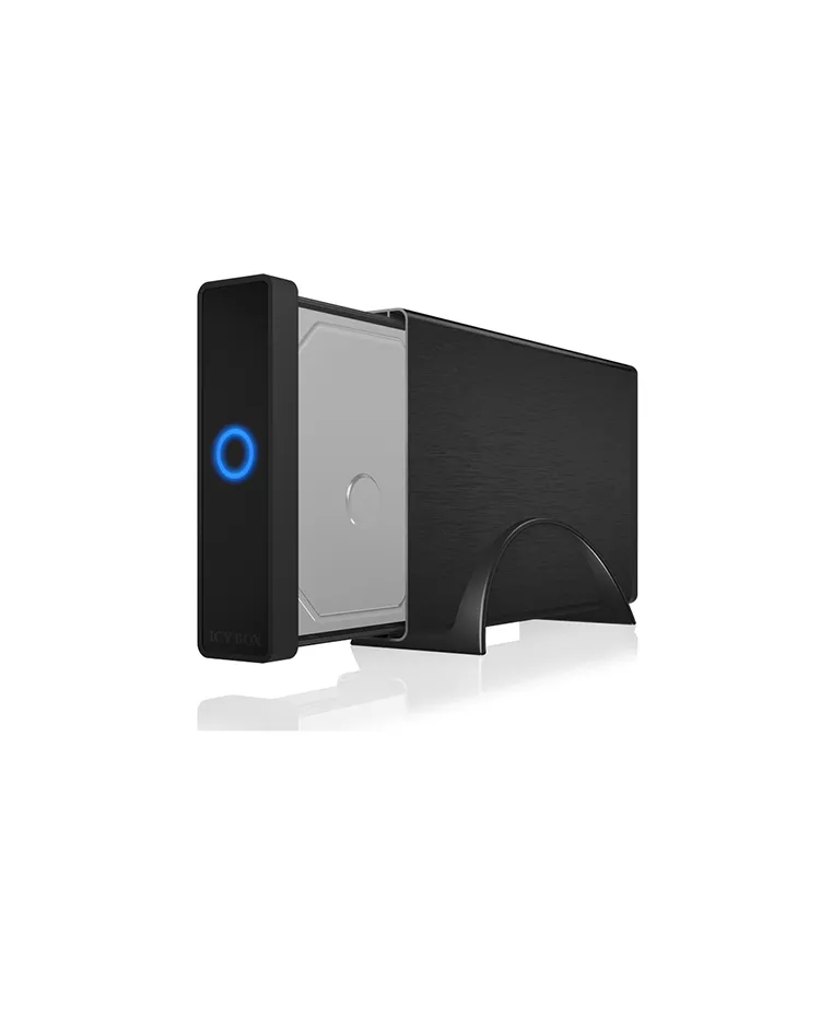 ICY BOX IB-377-C31 Gehäuse für 3,5" SATA HDD zu Type-C® - USB 3.1, Gen 2, 10 Gbit/s, Type-C® zu Type-C® Kabel, schwarz – Bild 2