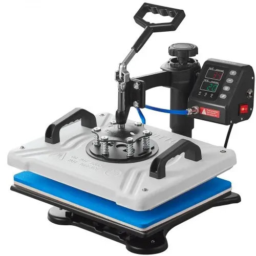 VEVOR 10 in 1 Hitzepresse 38 x 30 cm Transferpresse 360-Grad-Drehbar Multifunktionale Sublimation Weiß Textilpresse Heißpresse Maschine T-Shirtpresse Becherpresse Tassenpresse für Hüten Tellern Tassen – Bild 8