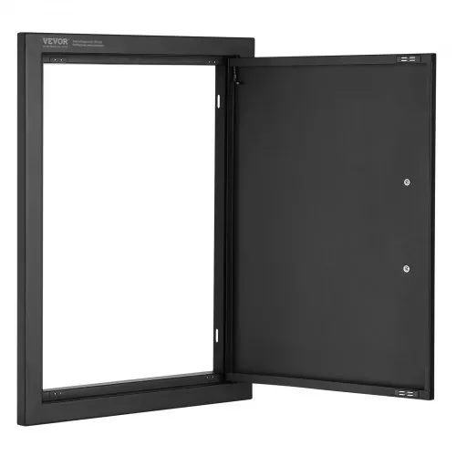 VEVOR Grill-Zugangstür, 415 x 570 mm, Einzelne Außenküchentür, Flächenbündig Montierte Kaltplattentür, Vertikale Wandtür mit Griff, für Grillinsel, Grillstation, Außenschrank Schwarz – Bild 10