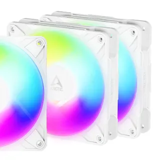 ARCTIC Freezer P12 Pro Reverse A-RGB (White) – 3 Pack – 120 mm A-RGB PWM-Lüfter mit Kabelsplitter ARCTIC Freezer P12 Pro Reverse A-RGB (White) – 3 Pack – 120 mm A-RGB PWM-Lüfter mit Kabelsplitter