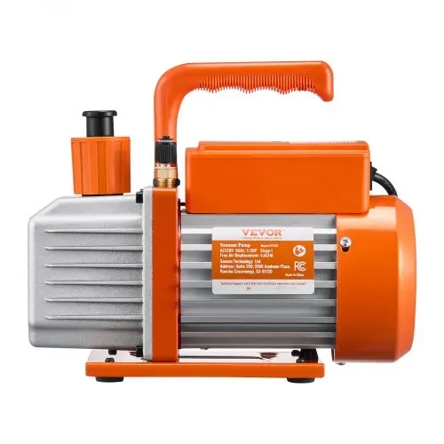 VEVOR 4,5 CFM AC-Vakuumpumpe & Manometer-Set, 1-stufige-HVAC-Luftvakuumpumpe, A/C-Kältemittelverteiler-Manometer-Kit, mit Lecksuchschläuchen, für R134a, R12, R22, R502a, R410A, R404, R407C – Bild 9