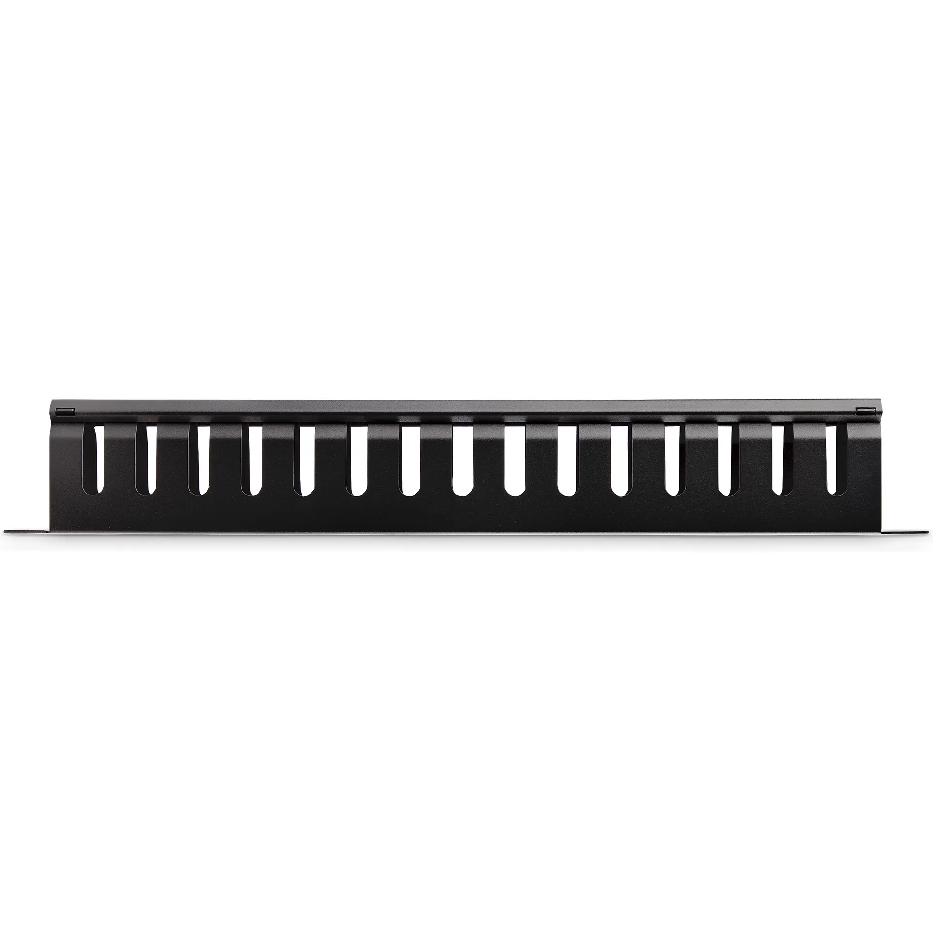 StarTech.com Horizontaler 1HE Rack Finger Kabelkanal mit Abdeckung - 19" Netzwerk/serverschrank Finger Kabelführung Panel - geschlitzter Kabelkanal mit Abdeckung – Bild 3