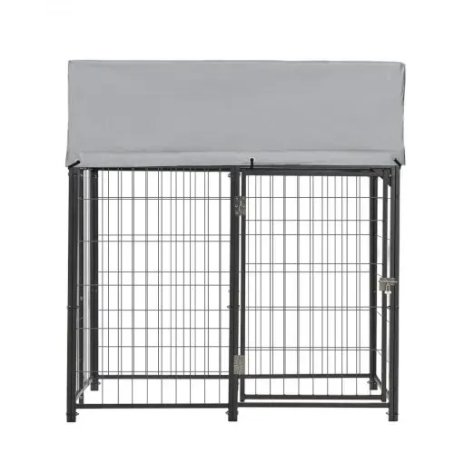 VEVOR Hundezwinger, 1,12x1,15x1,25 m, Hundehütte mit Sicherheitsschloss, Outdoor Hundehaus mit UV-Beständiger & Wasserdichter Dachabdeckung, Robuste Hundegehege/Auslauf für Große Hunde – Bild 8