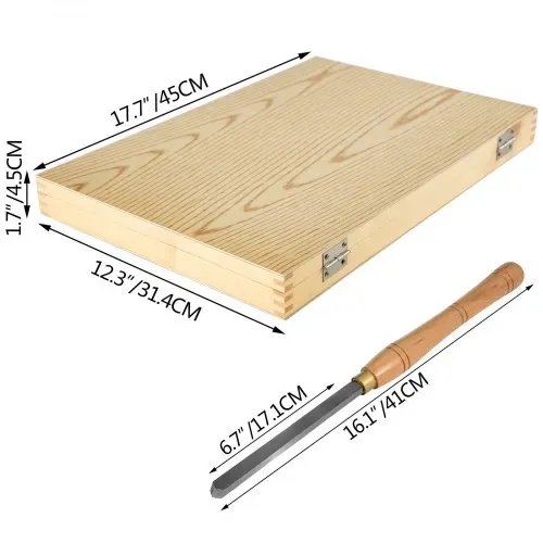VEVOR Hochgeschwindigkeitsstahl mit Koffer kostenloser Meißel Stechbeitel Set 8 Stück Holz Schnitzwekzeug Meißelset für Holzschnitzerei – Bild 7