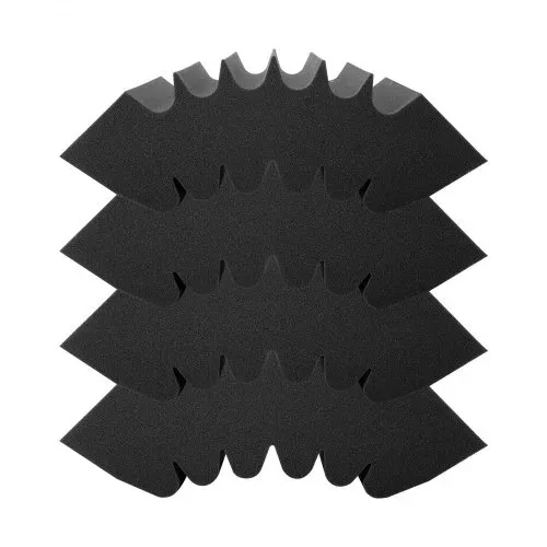 VEVOR Akustikschaumstoff Akustikpaneele 4er-Set, 42x16x30cm, selbstklebende schalldichte Wandplatten, Akustikplatte, Akustikschaumstoff-Matten für Studiowände & -decken, schwarz – Bild 8