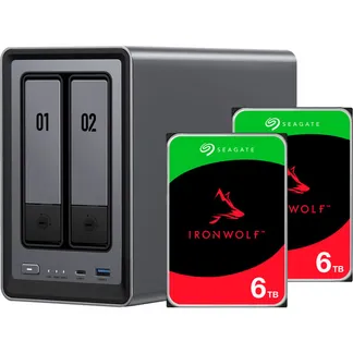DXP2800 + 2x 6 TB Seagate IronWolf HDD Bundle, NAS DXP2800 + 2x 6 TB Seagate IronWolf HDD Bundle, NAS