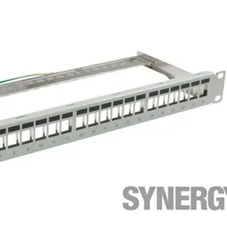 Keystone, Modulträger, 19″Patchpanel für 24xTP-Modul, 1HE(t152mm), Lichtgrau, Synergy 21, Keystone, Modulträger, 19″Patchpanel für 24xTP-Modul, 1HE(t152mm), Lichtgrau, Synergy 21,