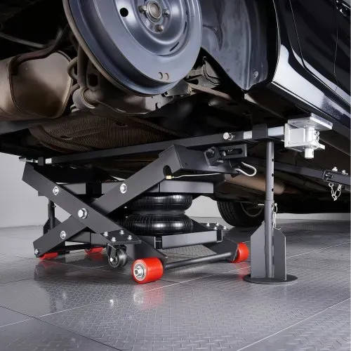 VEVOR Air Tragbare Hebebühne 3 t Tragkraft, max. 55 cm Hubhöhe, verstellbare tragbare Lufthebebühne mit Airbag & Stützfüßen & Radkeilen & Gummipads, robust für Limousinen, SUVs und Pickups – Bild 7
