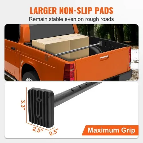 VEVOR Cargo Bar, SUV Ladeflächenstange, verstellbar von 1016 bis 1854 mm, Ladestabilisierungsstange aus Stahl mit 100 kg Kapazität, verschiebbarer Ladestangenanschlag für Auto – Bild 5