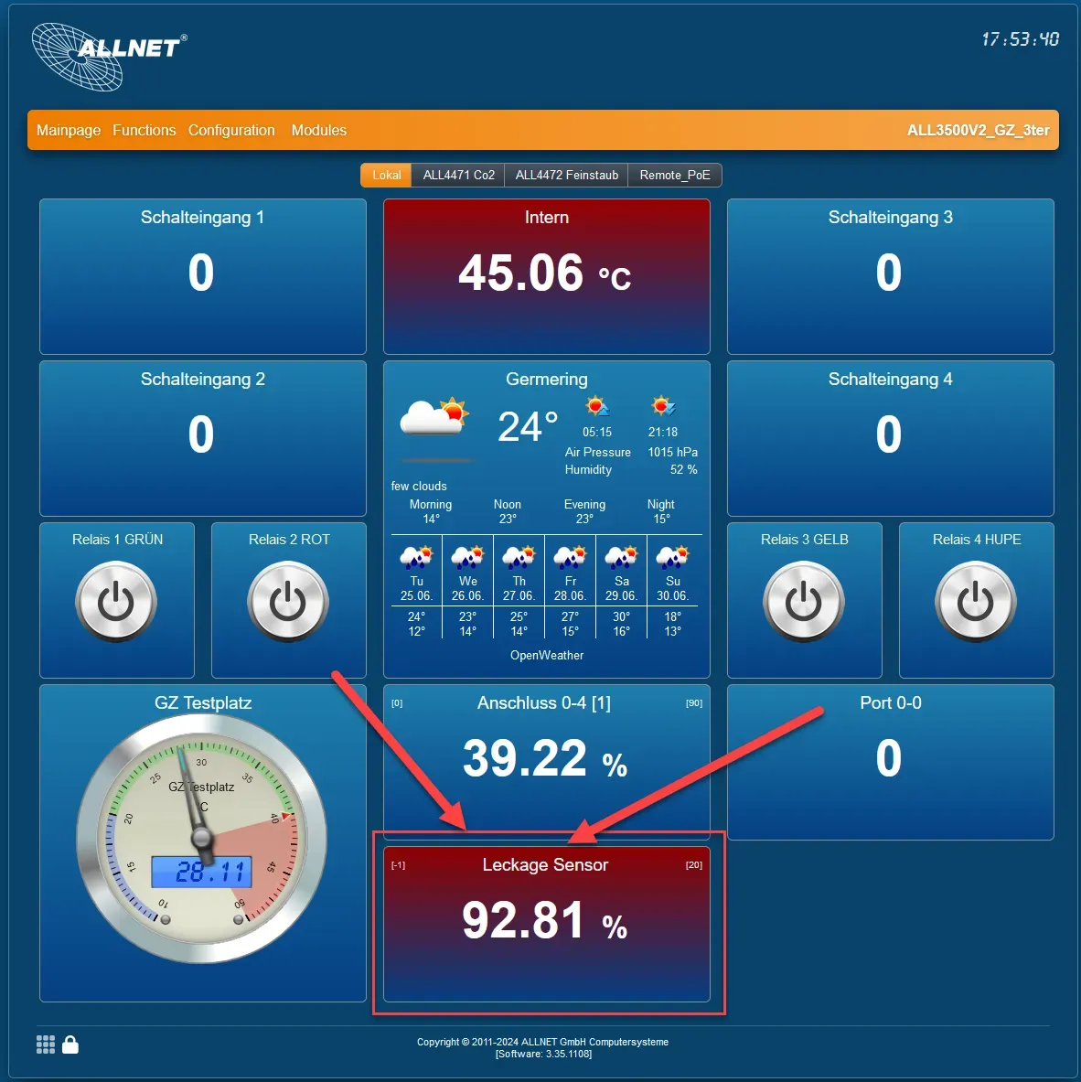 ALLNET MSR Sensor ALL4456 / Leckage Sensor / Wasser am Boden detektiert – Bild 3