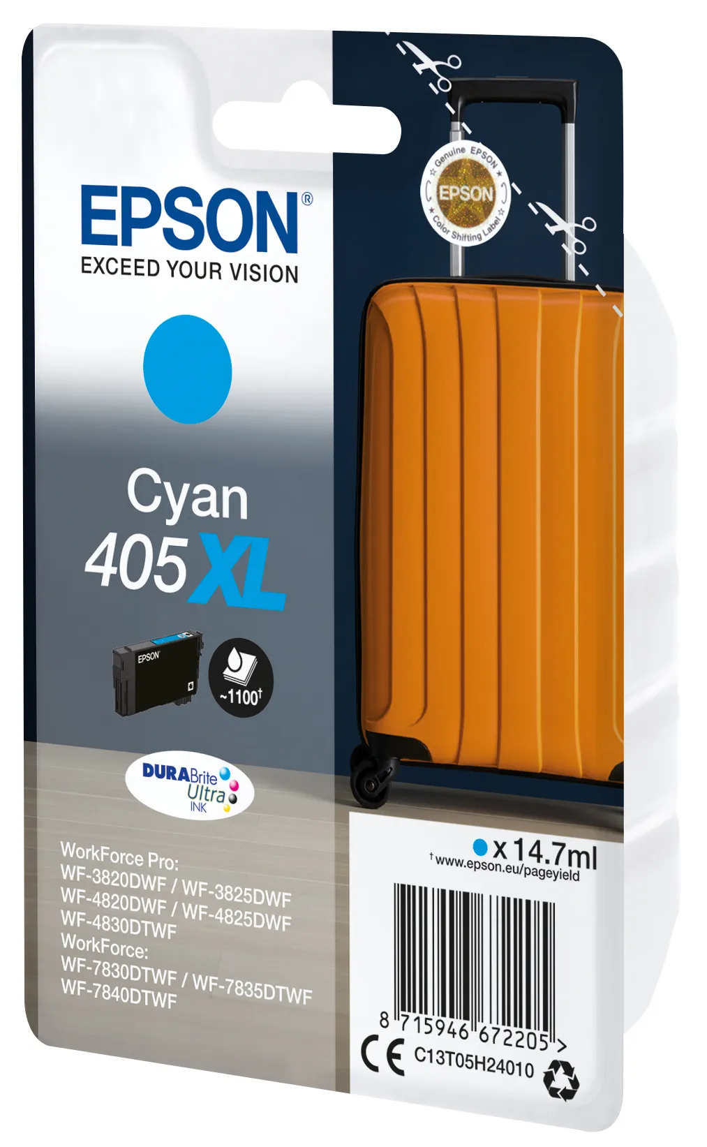 Epson Singlepack Cyan 405XL DURABrite Ultra Ink – Bild 2