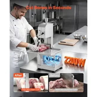 VEVOR Kommerzielle Fleischknochen Sägemaschine 2200 W, 1000 kg/h Knochenschneidemaschine Gefrorene Fleisch Knochen Schneidemaschine, 0-180 mm Einstellbare Dicke Knochensäge 470 x 530 mm Arbeitstisch VEVOR Kommerzielle Fleischknochen Sägemaschine 2200 W, 1000 kg/h Knochenschneidemaschine Gefrorene Fleisch Knochen Schneidemaschine, 0-180 mm Einstellbare Dicke Knochensäge 470 x 530 mm Arbeitstisch