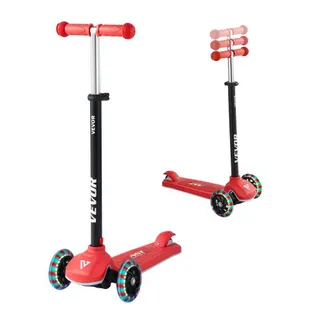 VEVOR Scooter (3 Räder) ab 3 Jahren, Cityroller Kinderroller mit leuchtenden Rädern & höhenverstellbarem Lenker & rutschfestem Deck & leichtem Aluminiumrahmen, Tretroller bis zu 75 kg, Rot VEVOR Scooter (3 Räder) ab 3 Jahren, Cityroller Kinderroller mit leuchtenden Rädern & höhenverstellbarem Lenker & rutschfestem Deck & leichtem Aluminiumrahmen, Tretroller bis zu 75 kg, Rot