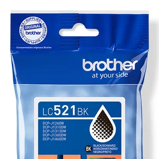 Brother LC521BK Druckerpatrone 1 Stück(e) Original Schwarz Brother LC521BK Druckerpatrone 1 Stück(e) Original Schwarz