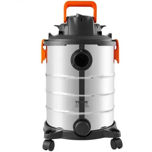 VEVOR Nass-/Trockensauger, 30 l, 6 PS, Edelstahl-Staubsauger mit effizienter Saug- und Gebläseleistung, Düse, Rollen, tragbarer Werkstattsauger mit Aufsätzen, für Teppiche, Schmutz, Tierhaare, Silber+Schwarz – Bild 9