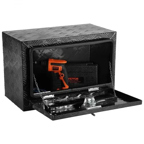 VEVOR Truckbox Werkzeugbox, Unterboden-Anhängerbox, Werkzeugkasten 612 x 310 x 360 mm Pickup-Aufbewahrungsbox, Aluminiumlegierung, 30 kg belastbarer Werkzeugkasten, abschließbare Aufbewahrungsbox – Bild 9