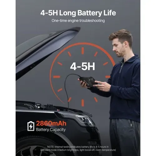 VEVOR Endoskopkamera mit Licht Dreifach Linsen Industrie Endoskop 4,5" IPS Bildschirm Inspektionskamera 1920x1080 Wasserdichtes Rohrkamera Inspektion von Automotoren Abwasserkanälen HVAC-Kanälen – Bild 7