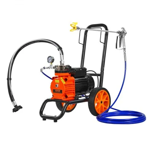 VEVOR Airless-Farbspritzgerät mit Membran, 1100 W effizientes Airless-Farbspritzgerät mit Wagen, 2000 psi Airless-Farbspritzgerät, mit Verlängerungsstang, 2 L/min Hochdruck Airless Farbsprühsystem VEVOR Airless-Farbspritzgerät mit Membran, 1100 W effizientes Airless-Farbspritzgerät mit Wagen, 2000 psi Airless-Farbspritzgerät, mit Verlängerungsstang, 2 L/min Hochdruck Airless Farbsprühsystem