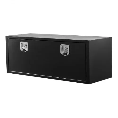 VEVOR Lkw Unterbaubox 1219 x 457 x 457 mm Unterflur Staukasten Kaltgewalzter Stahl Wasserdichter Werkzeugkasten mit T-Griff Schloss für Lkw Anhänger Transporter Werkzeugkiste Unterflurkasten Schwarz – Bild 8