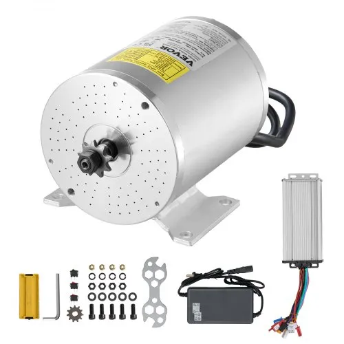 VEVOR 1800 W elektrischer bürstenloser Gleichstrommotor-Bausatz – 48 V 4500 U/min Motor, Elektromotor mit verbessertem Drehzahlregler, Ideal für Go Karts E-Bike Motorrad Roller VEVOR 1800 W elektrischer bürstenloser Gleichstrommotor-Bausatz – 48 V 4500 U/min Motor, Elektromotor mit verbessertem Drehzahlregler, Ideal für Go Karts E-Bike Motorrad Roller