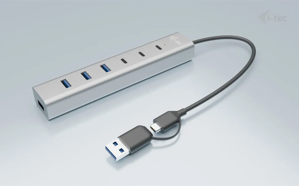 i-tec USB-C/USB-A Charging Metal HUB 7 port (3x USB-C, 4x USB-A) – Bild 4