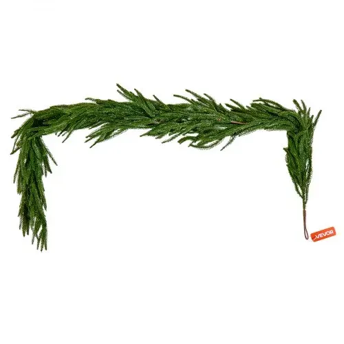VEVOR Weihnachtsgirlande, 1524 mm, realistische Norfolk-Kieferngirlande, Tannengirlande, künstliche Grüngirlanden, für die Weihnachtsdeko im Innen- & Außenbereich auf Tisch, Kaminsims & Kamin – Bild 10
