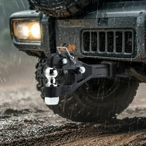 VEVOR Anhängerkupplung, 7256 kg Anhängelast, Bolzenhakenkupplung für 50,8 mm Anhängerkupplungshaken Militärempfänger, Kombination 50,8 mm Anhängerkupplungskugel, passend für 63,5-76,2 mm Lünettenring – Bild 7