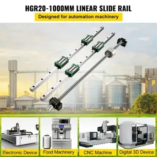 VEVOR Linearführung Linearschiene Führungsschiene RM1605-1000mm Kugelumlaufspindel Set 2stk HGR20-1000mm VEVOR Linearführung Linearschiene Führungsschiene RM1605-1000mm Kugelumlaufspindel Set 2stk HGR20-1000mm