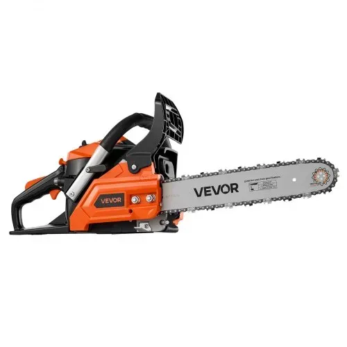 VEVOR Benzin Kettensäge 355,6 mm 40 ccm Motorsäge 1,15 kW mit 2-Takt-Motor, für Holzarbeiten Baumschnitt Rodungsarbeiten, 11.500 U/min, Drehzahl-Synchronisierter Choke, Rutschfester Griff, zwei Tanks – Bild 9