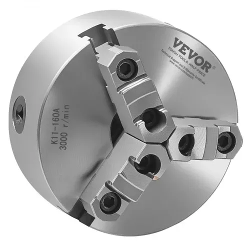 VEVOR 3-Backen-Drehfutter, φ160 mm, selbstzentrierendes Spannfutter mit 38,1-mm-8-Gewinde-Trägerplatte, 3-145 mm Spannbereich mit T-Schlüsselschrauben, HT300-Material, für Holz-Metall-Drehmaschinen – Bild 9