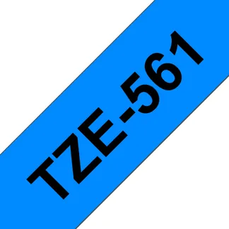 Brother TZE-561 Etiketten erstellendes Band Scwarz auf blau Brother TZE-561 Etiketten erstellendes Band Scwarz auf blau