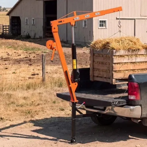 VEVOR Pickup Kran mit Anhängerkupplung, 227kg Belastbarer Ladekran Inkl. Handwinde & 8t Hydraulikpumpe, Manueller Hebekran mit 360° Drehkranz, Hebezeug aus Kohlenstoffstahl für Pick-up LKW Anhänger – Bild 7