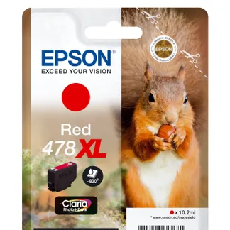 Epson Squirrel Singlepack Red 478XL Claria Photo HD Ink Epson Squirrel Singlepack Red 478XL Claria Photo HD Ink