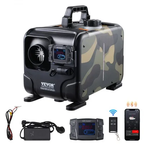 VEVOR 5-8KW Dieselheizung 12 V / 24 V All in One Diesel-Luftheizung mit Bluetooth-App & Fernbedienung & Anzeigebildschirm & CO-Alarm, schnell aufheizende horizontale tragbare horizontale Dieselheizung VEVOR 5-8KW Dieselheizung 12 V / 24 V All in One Diesel-Luftheizung mit Bluetooth-App & Fernbedienung & Anzeigebildschirm & CO-Alarm, schnell aufheizende horizontale tragbare horizontale Dieselheizung