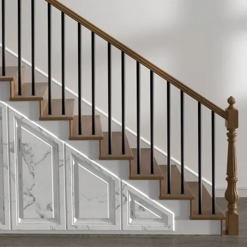 VEVOR Geländerstab, 51er-Set, φ19x914 mm Aluminium-Treppenbaluster, Zierstab, runder Stab, Hohldeckgeländer mit Geländerkappen und Schrauben für Treppen, Veranda, Terrasse, Zaun, schwarz – Bild 7