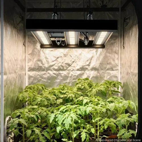 VEVOR LED-Pflanzenlampe Dimmbar 200 W Vollspektrum 400-740 nm 3000 K 6500 K, für Growzelte (60 x 60 cm) mit Stufenloser Dimmung, Reihenschaltung für bis zu 60 Lampen, Aluminiumlegierung-Lichtleisten – Bild 7