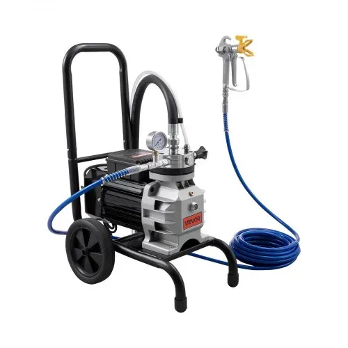 VEVOR Membran-Airless-Farbspritzgerät 1100 W, Rollbares Farbspritzgerät mit 15,17 MPa Hochdruck, 10 m Hochdruckschlauch, Reinigungsnadel und Bürste, für DIY-Sprüharbeiten im Innen- und Außenbereich – Bild 9