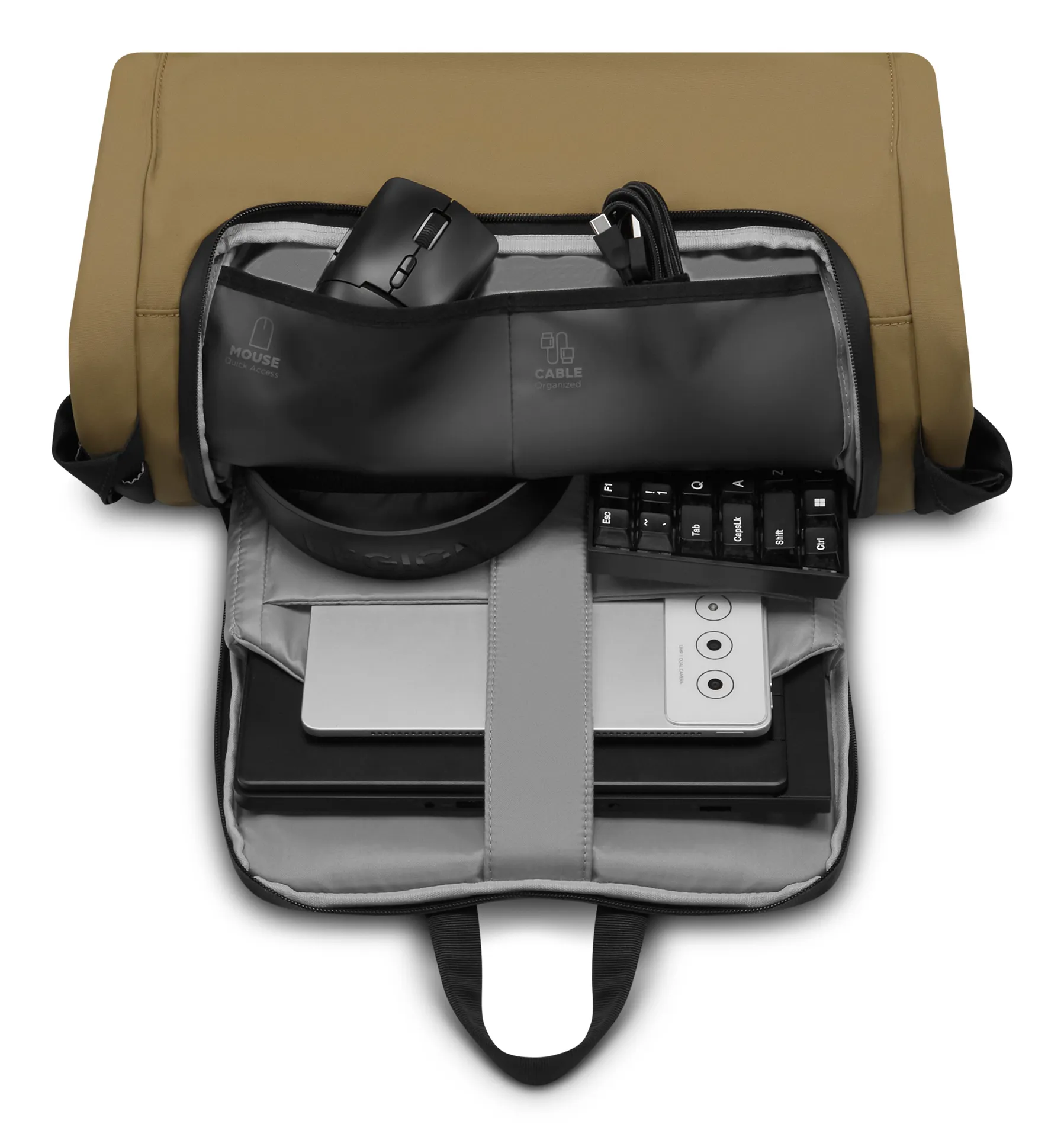 Lenovo GX41U39298 Laptoptasche 40,6 cm (16") Rucksack Schwarz, Gelb – Bild 4