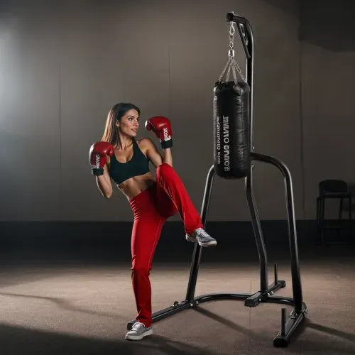 VEVOR Boxsackständer Boxsackhalter Trainingsgerät aus Stahl (65 kg belastbar) freistehendes Sandsackgestell Ständer mit beschwerter Basis, Trainingsgerät für Fitness-Studio – Bild 7