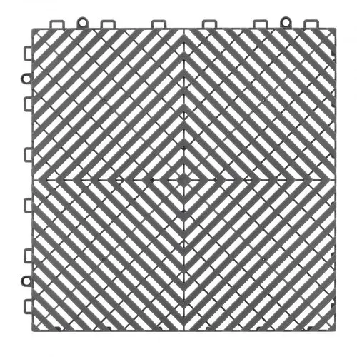 VEVOR ineinandergreifende Drainagematte Duschmatte 31 x 31 cm modulares ineinandergreifende Bodenmatten, 50 Stk. Spleiß-Drainagematten, rutschfeste Drainage-Bodenfliesen, für Garage Garten Grau – Bild 10