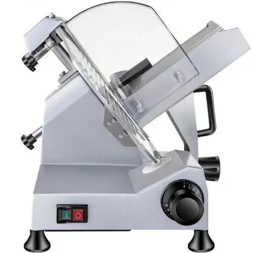 VEVOR Kommerzieller Fleisch Allesschneider 240 W, Elektrische Aufschnittmaschine Lebensmittelschneider mit 25,4 cm-Kohlenstoffstahlklinge, 0–12 mm Einstellbare Dicke für Fleisch, Käse, Gemüse usw. – Bild 9