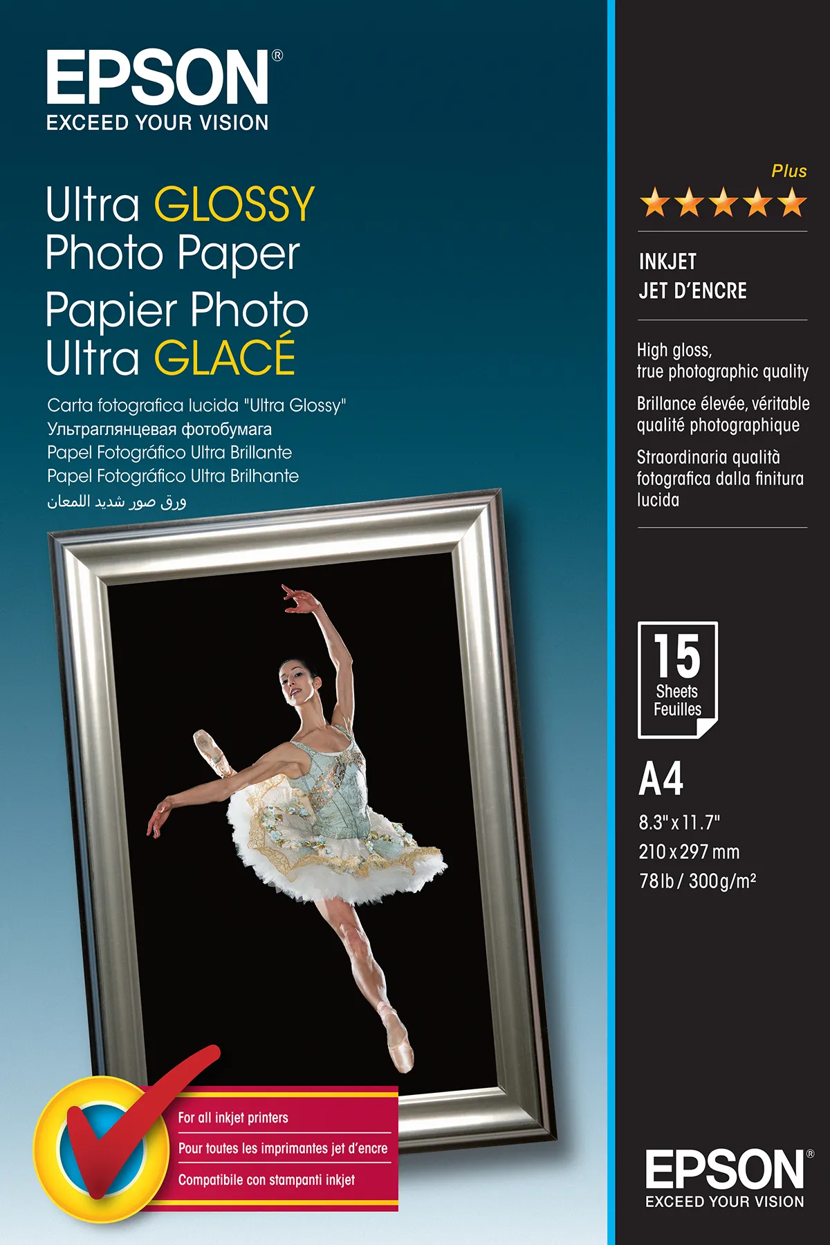 Epson Ultra Glossy Photo Paper – A4 – 15 Blätter Epson Ultra Glossy Photo Paper – A4 – 15 Blätter