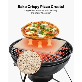VEVOR Pizzastein Backstein 38 x 30 cm, rechteckiger Cordierit-Pizzastein, extra große Steinplatte mit Schaber, 1,5 cm dick, hitzebeständig, geeignet für Küchenofen Brotbacken Pizzabacken Grillen VEVOR Pizzastein Backstein 38 x 30 cm, rechteckiger Cordierit-Pizzastein, extra große Steinplatte mit Schaber, 1,5 cm dick, hitzebeständig, geeignet für Küchenofen Brotbacken Pizzabacken Grillen