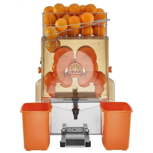 VEVOR Gewerbliche Orangenpresse Elektrische Zitruspresse 120 W Edelstahl, Saftpresse für bis zu 20 Orangen pro Minute, Entsafter für Zitronen Zitrusfrüchte mit Wasserhahn & Schalen-Auffangbehälter – Bild 9