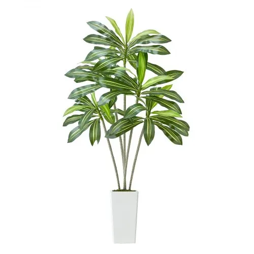 VEVOR Künstlicher Dracaena-Baum, 1,8 m, Drachenbaum, tropische Pflanzen mit weißem, hohem Pflanzgefäß, Kunstseidenpflanze im Topf, große Bäume für Veranden, Wohnzimmer, Terrassen Zuhause, Büro – Bild 8
